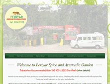 Tablet Screenshot of periyarspicegarden.com